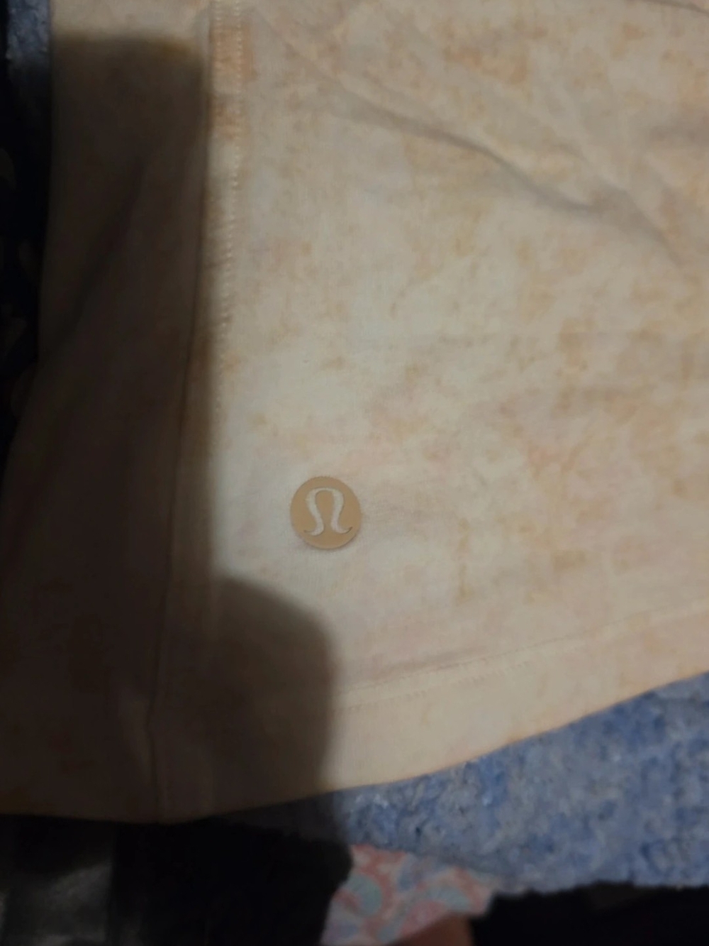 lululemon athletica women's muscle tee in light peach